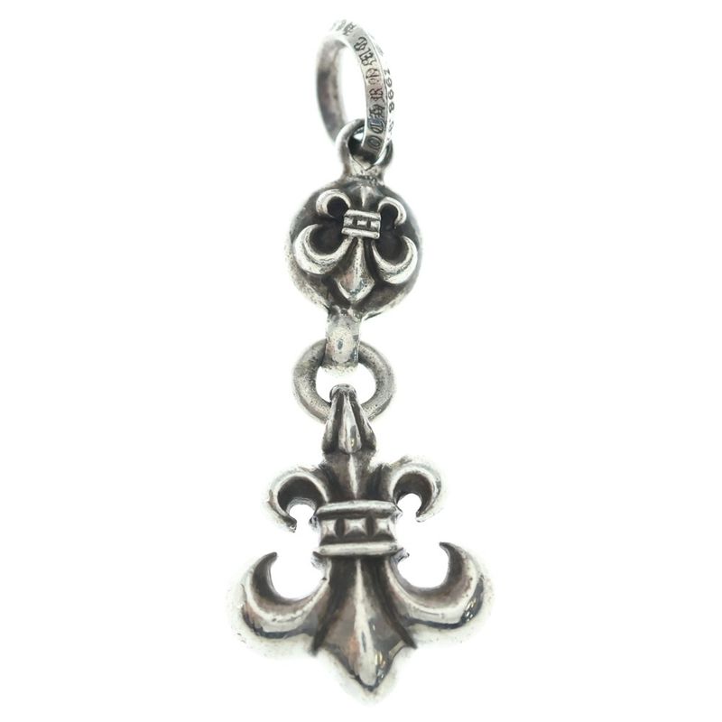 Chrome Hearts BS Fleur 1 Ball BS Charm Pendant Top Silver