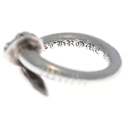 Chrome Hearts Nail Crsball Cross Ball Ring Silver