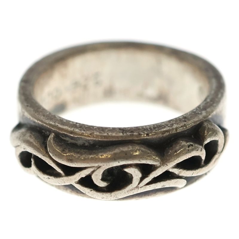 Chrome Hearts Dbl Narrow Vine Band Double Silver Ring