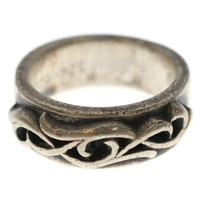 Chrome Hearts Dbl Narrow Vine Band Double Silver Ring