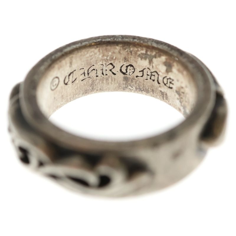 Chrome Hearts Dbl Narrow Vine Band Double Silver Ring