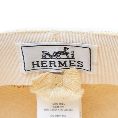 Hermes Panama Cap Straw Hat Cap Hat Beige