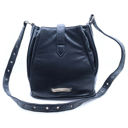 Chrome Hearts Shoulder Leather Back with Grommet Black