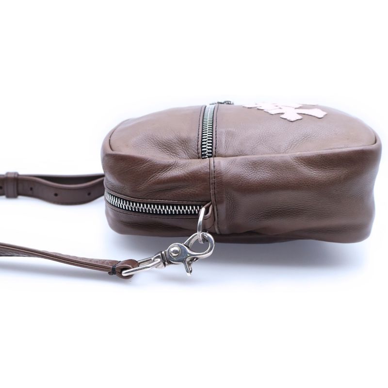Chrome Hearts Taka Mini Lthr Takamini Cemetery Cross Patch Leather Shoulder Bag