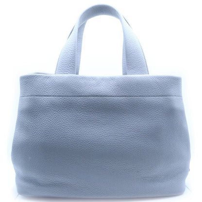 Prada Perforated Logo Leather Tote Gray
