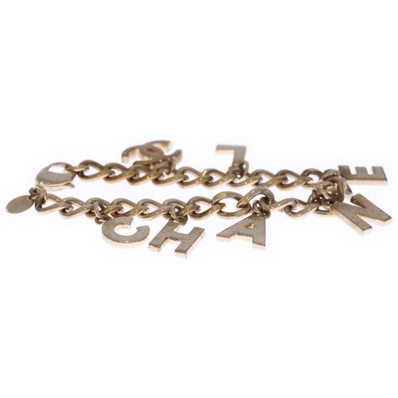 Chanel Logo Bracelet Gold Chain