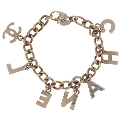 Chanel Logo Bracelet Gold Chain