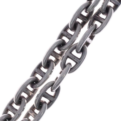 Hermes Vintage Chaine D'ancre MM Silver Necklace Cursive