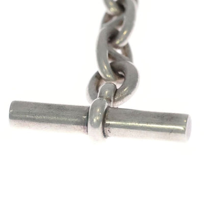 Hermes Vintage Chaine D'ancre MM Silver Necklace Cursive