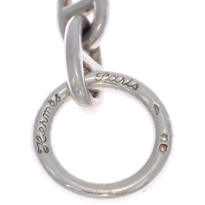 Hermes Vintage Chaine D'ancre MM Silver Necklace Cursive