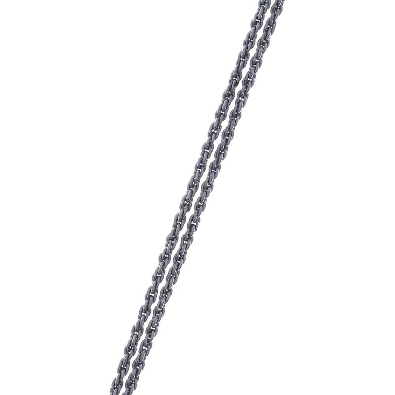 Dior CD Icon Logo Line Stone Necklace Silver