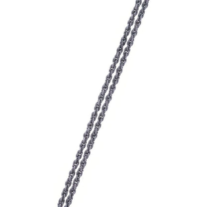 Dior CD Icon Logo Line Stone Necklace Silver