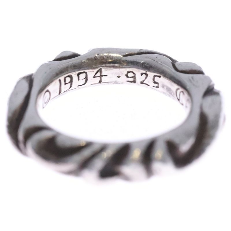 Chrome Hearts Scrl Band Scroll Silver Ring