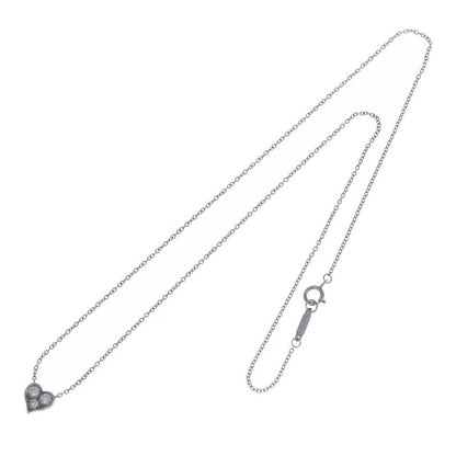Tiffany & Co Sentimental Heart Diamond Necklace Platinum Pendant