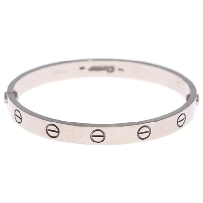 Cartier Love Bracelet Bangle Silver 18k White Gold 16
