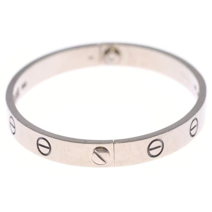 Cartier Love Bracelet Bangle Silver 18k White Gold 16