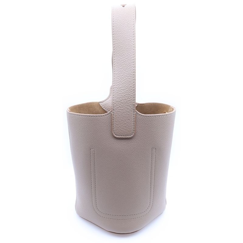 Loewe Pebble Bucket Mini 2-Way Mini Shoulder Bag Beige Leather Gold