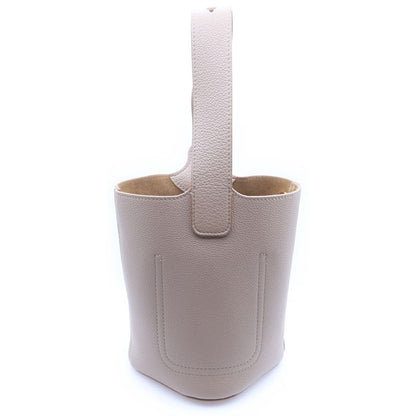 Loewe Pebble Bucket Mini 2-Way Mini Shoulder Bag Beige Leather Gold