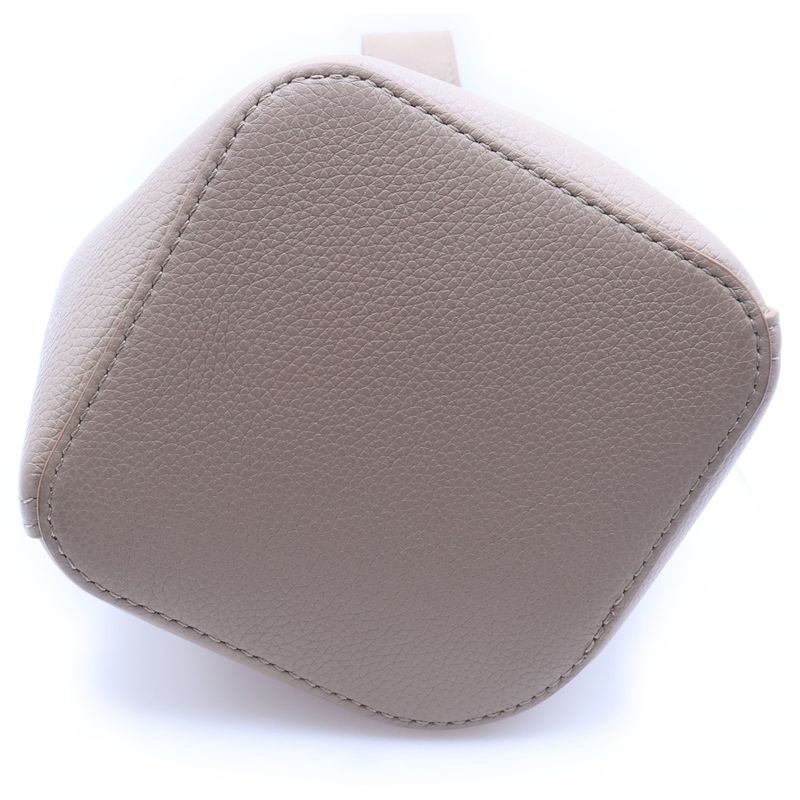 Loewe Pebble Bucket Mini 2-Way Mini Shoulder Bag Beige Leather Gold
