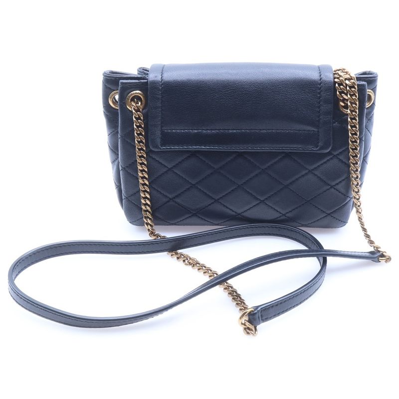 Saint Laurent Paris Nolita Mini Chain Mini Shoulder Bag Pochette Black Leather
