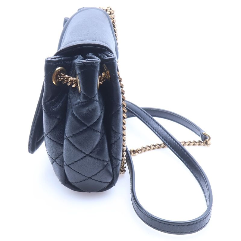 Saint Laurent Paris Nolita Mini Chain Mini Shoulder Bag Pochette Black Leather