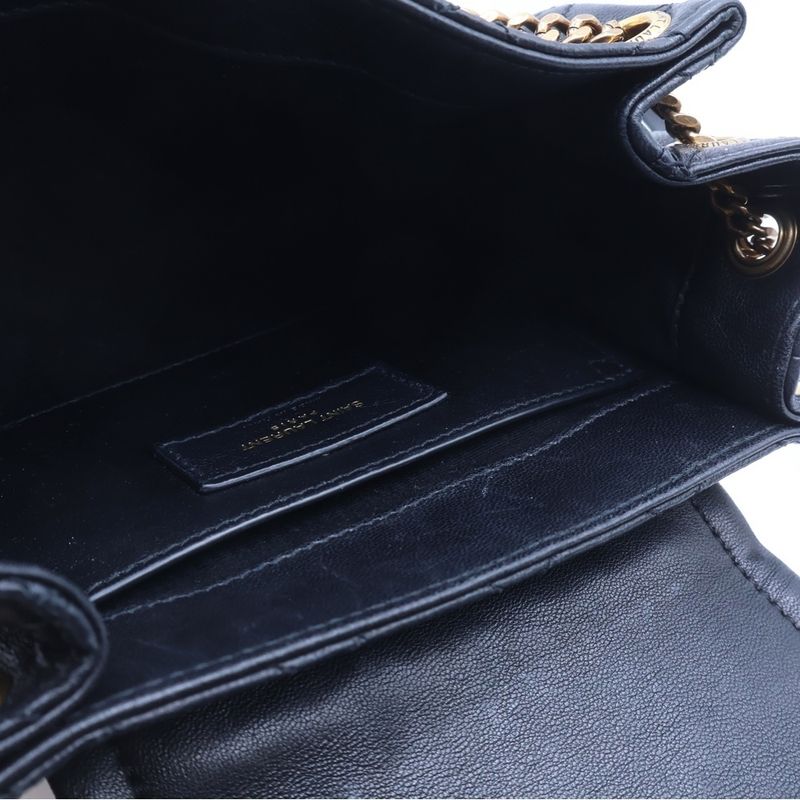 Saint Laurent Paris Nolita Mini Chain Mini Shoulder Bag Pochette Black Leather