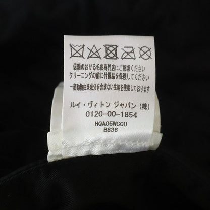 Louis Vuitton Monogram Furred Zip Up Denim Jacket Black Ccu