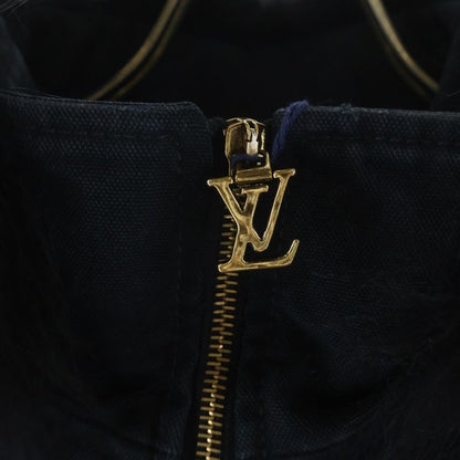 Louis Vuitton Monogram Furred Zip Up Denim Jacket Black Ccu