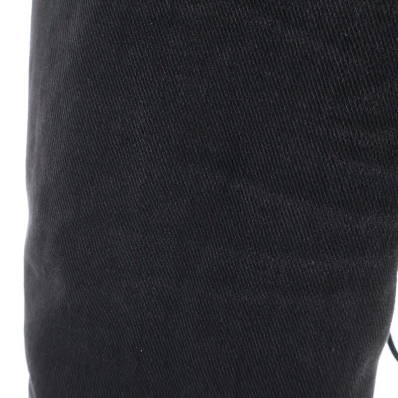 Louis Vuitton Monogram Furred Zip Up Denim Jacket Black Ccu