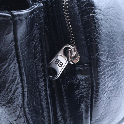 Balenciaga Super Busy Small Sling Bag Black Leather 1000 Silver