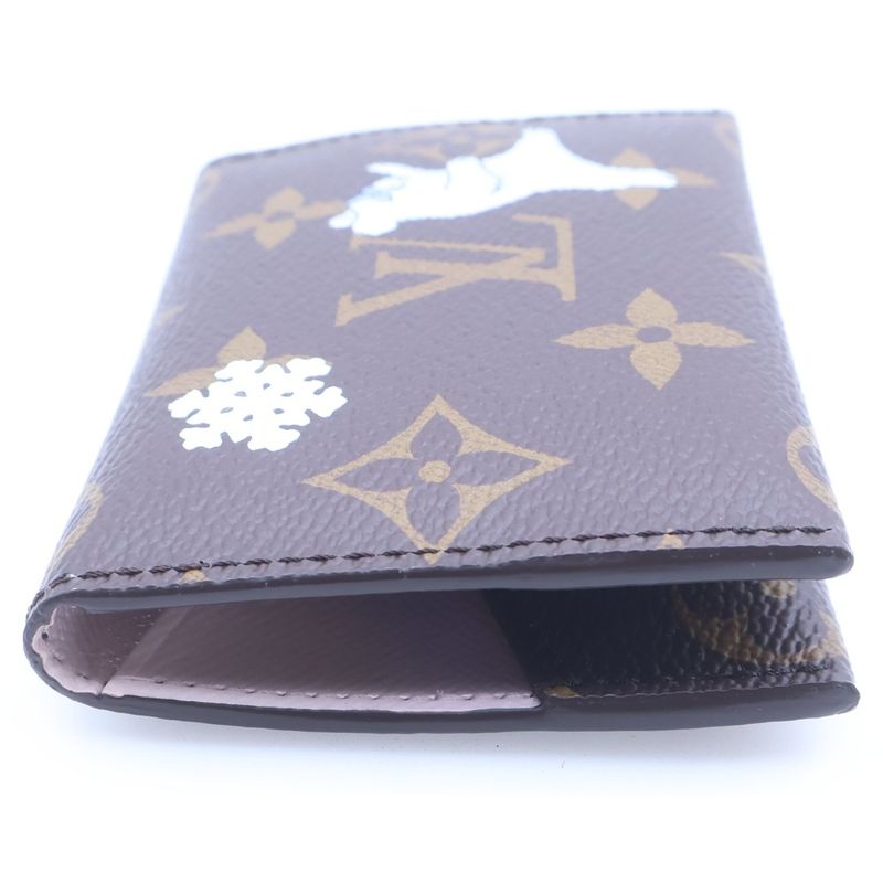 Louis Vuitton Card Holder Slim Monogram Vivienne Holiday Coin Case Wallet Brown