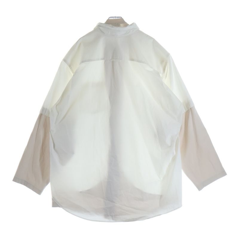 Balenciaga Trompe L'oeil Layered Docking Long Sleeve Shirt White