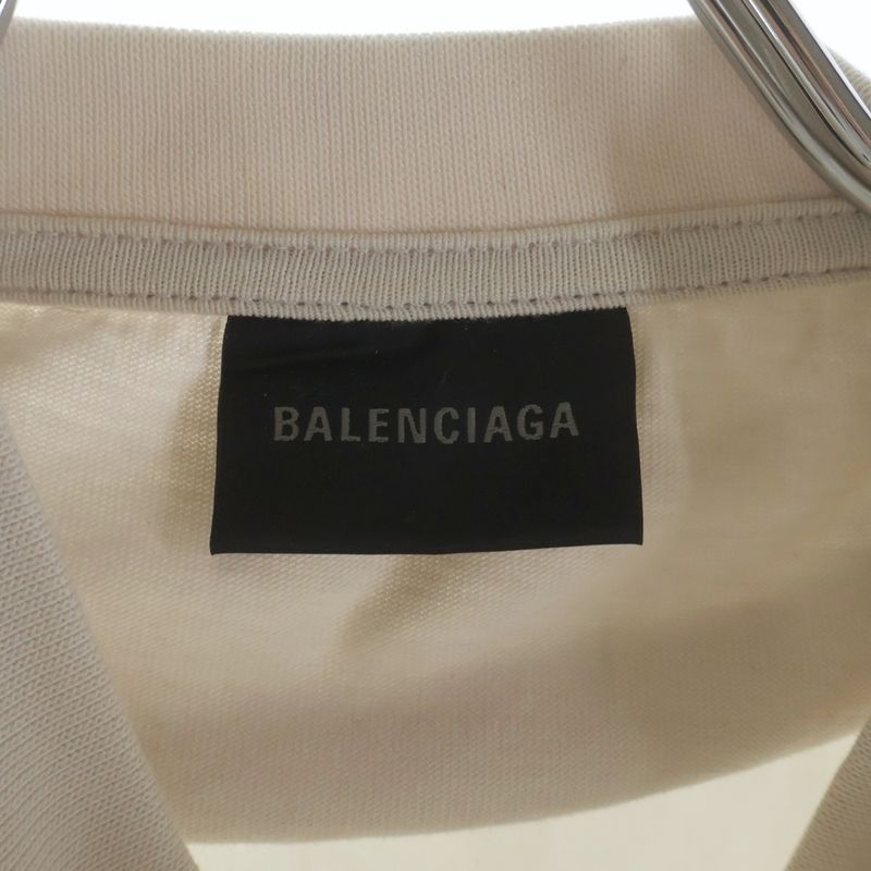 Balenciaga Trompe L'oeil Layered Docking Long Sleeve Shirt White