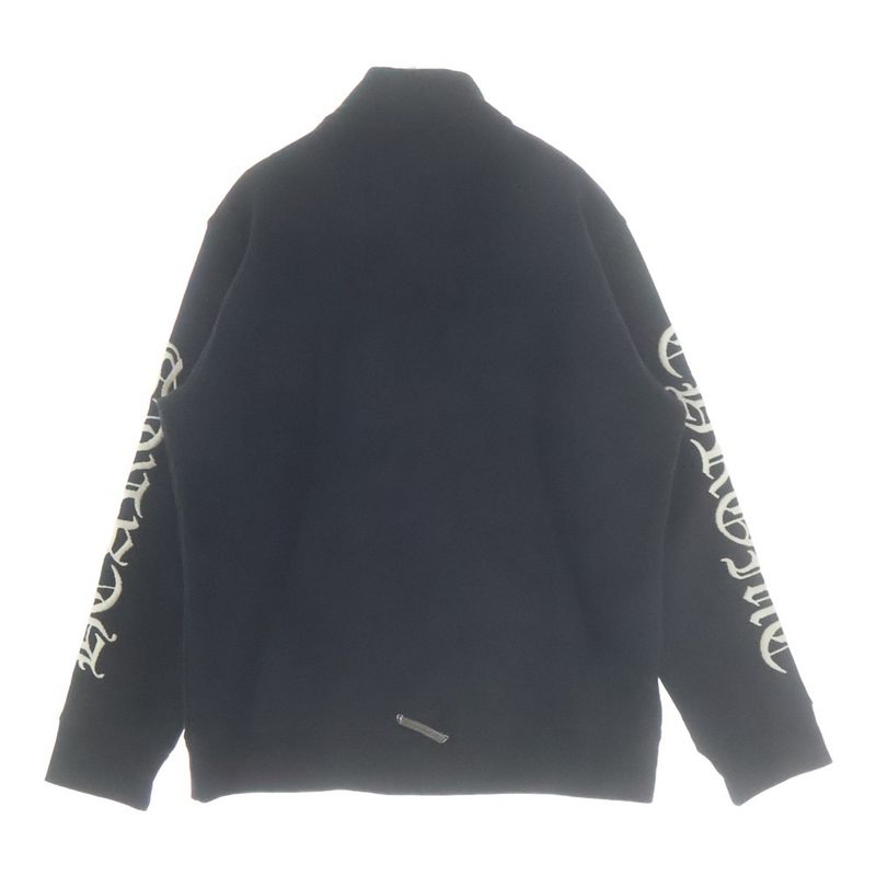Chrome Hearts Not Slo Ride Logo Embroidery Half Zip Sweatshirt Black