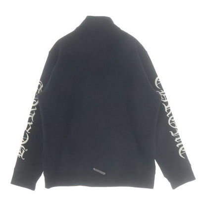 Chrome Hearts Not Slo Ride Logo Embroidery Half Zip Sweatshirt Black