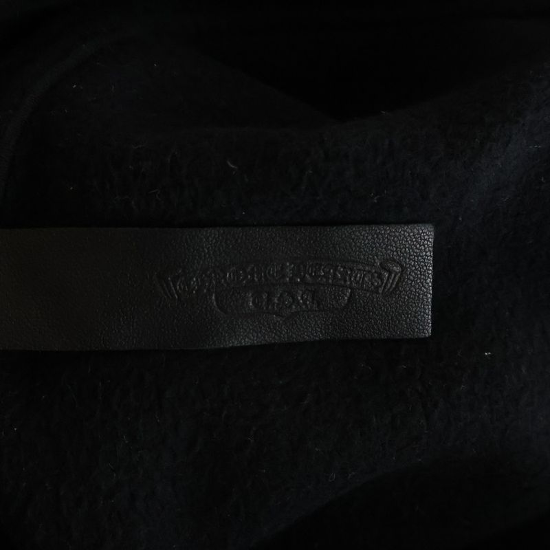 Chrome Hearts Not Slo Ride Logo Embroidery Half Zip Sweatshirt Black