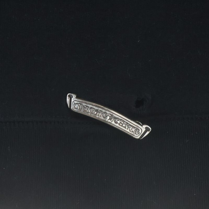 Chrome Hearts Not Slo Ride Logo Embroidery Half Zip Sweatshirt Black