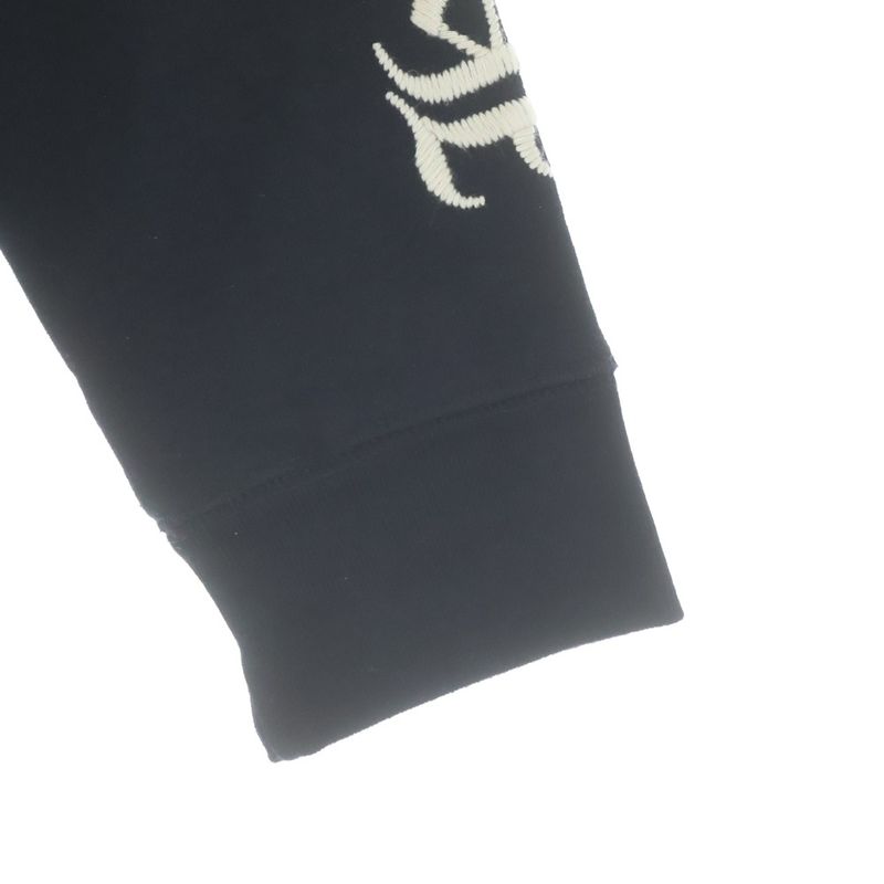 Chrome Hearts Not Slo Ride Logo Embroidery Half Zip Sweatshirt Black