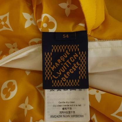 Louis Vuitton Nylon Monogram Print Technical Track Top Jacket Yellow Mjw