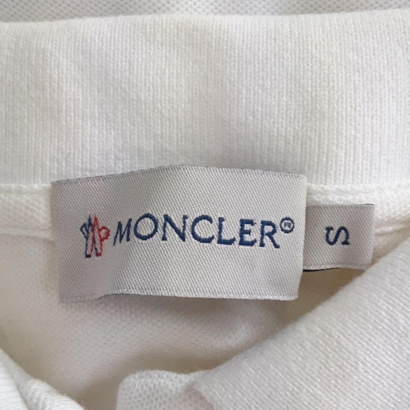 Moncler Short Sleeve Polo Shirt S Maglia Manica Corta White
