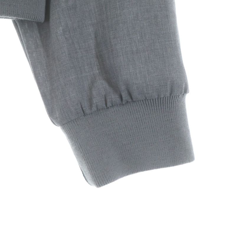 Prada Lihtweight Wool Bomber Jacket Lightweight Zip Up Gray