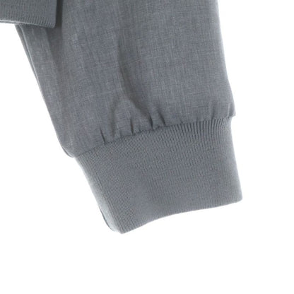 Prada Lihtweight Wool Bomber Jacket Lightweight Zip Up Gray