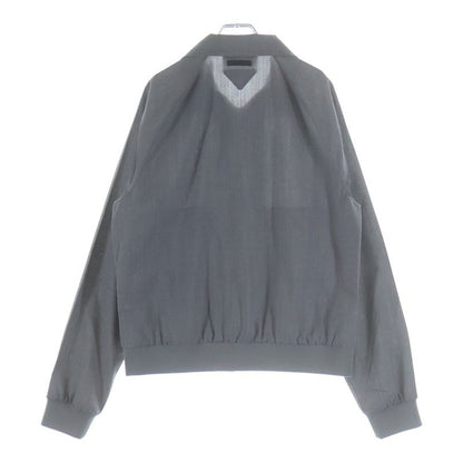 Prada Lihtweight Wool Bomber Jacket Lightweight Zip Up Gray