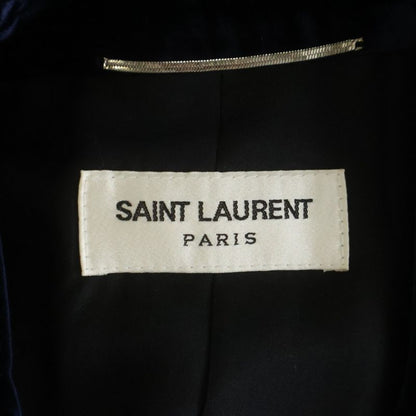 Saint Laurent Paris Velvet Single Tailored Jacket Navy