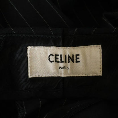Celine Wool Striped Trousers Pants Black