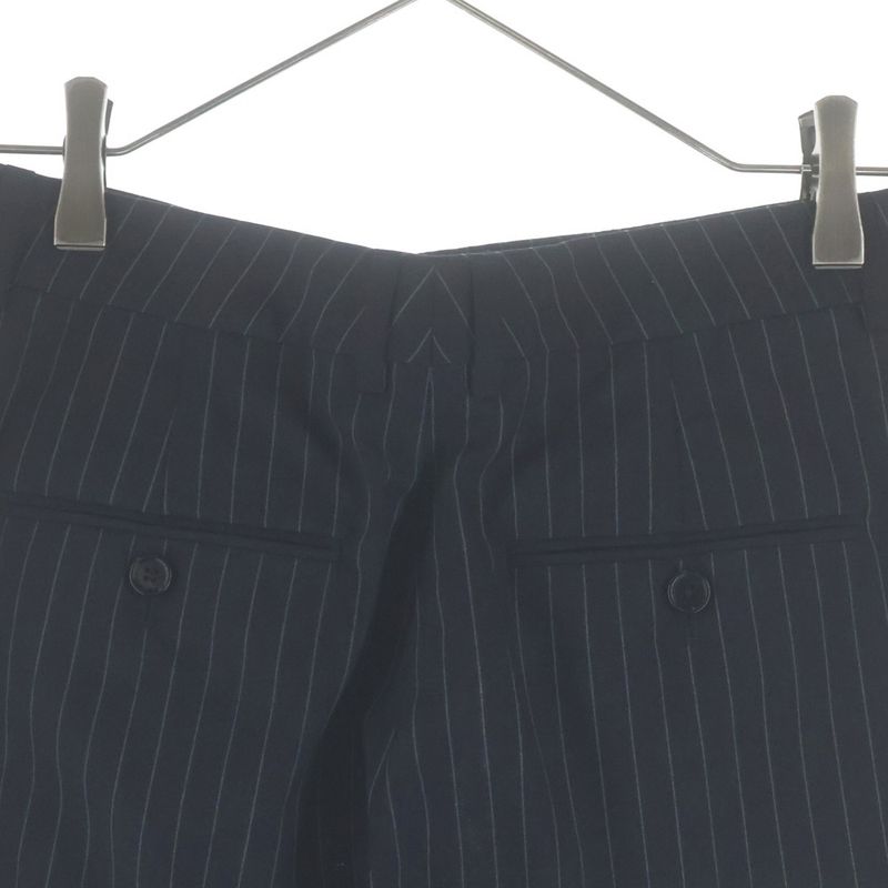 Celine Wool Striped Trousers Pants Black