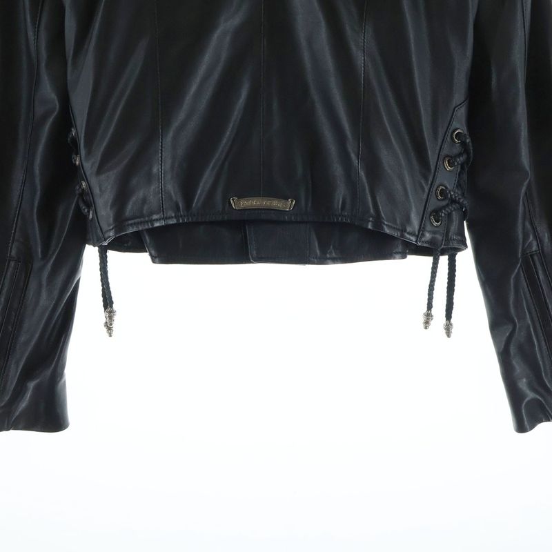 Hermes JJ Dean Lining Daga Zip Leather Double Rider's Jacket Black Green