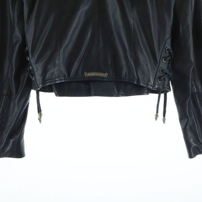 Hermes JJ Dean Lining Daga Zip Leather Double Rider's Jacket Black Green