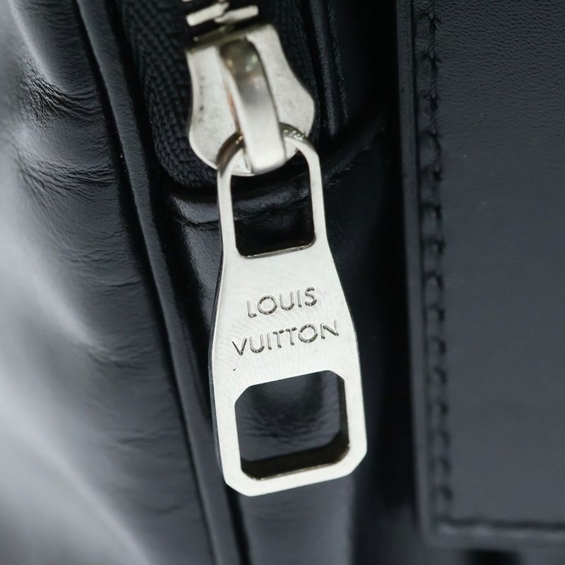 Louis Vuitton Montsouris Cargo Backpack LV Night Calf Leather Black