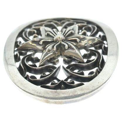 Chrome Hearts Buckl Oval Exlg Star XL Buckle Extra Large Silver Belt